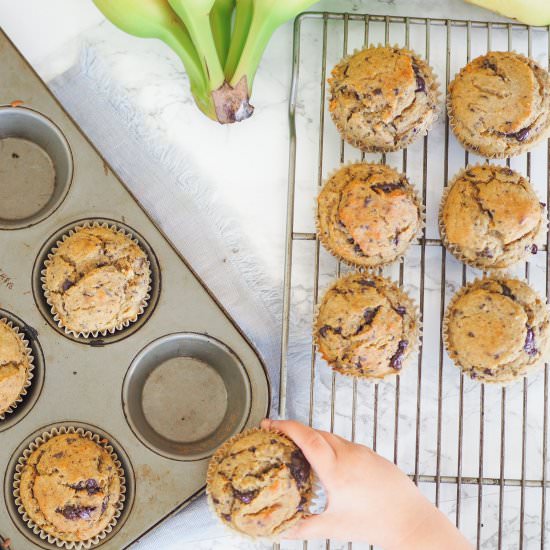 Blender Banana Oat Muffins