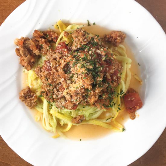 Turkey Bolognese and Squash Noodles