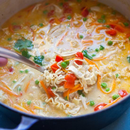 Kid Friendly Chicken Ramen Soup