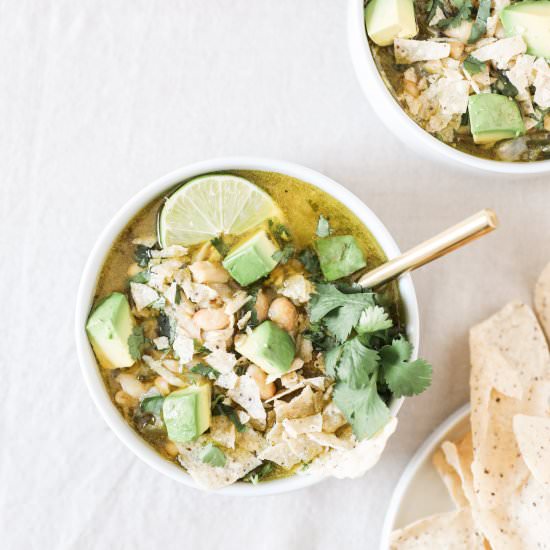 Dairy-free White Bean Chicken Chili