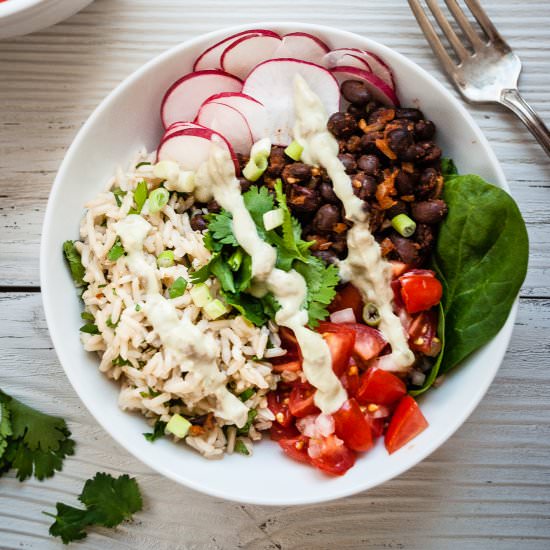 Smoky Black Bean Burrito Bowl