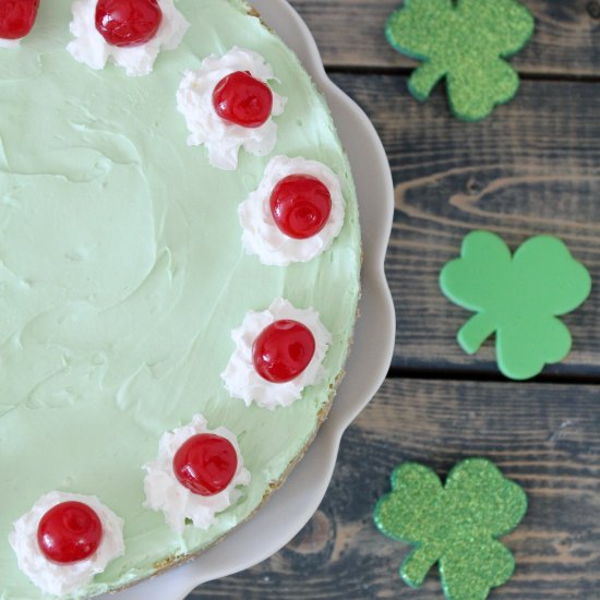 Baileys Shamrock Shake Cheesecake