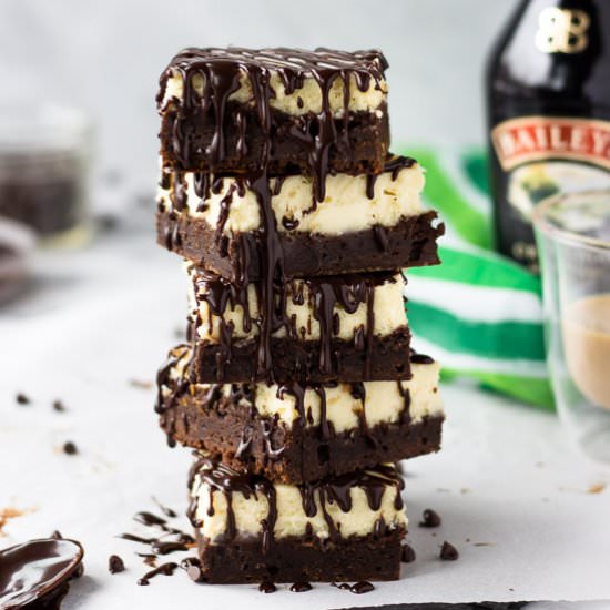 Baileys Cheesecake Brownies