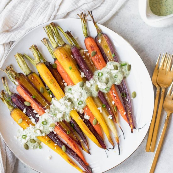 Roasted Rainbow Carrots