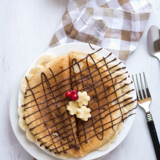 Oat and whole wheat pancake