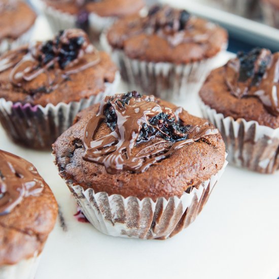 Dark Chocolate Blackberry Cupcakes