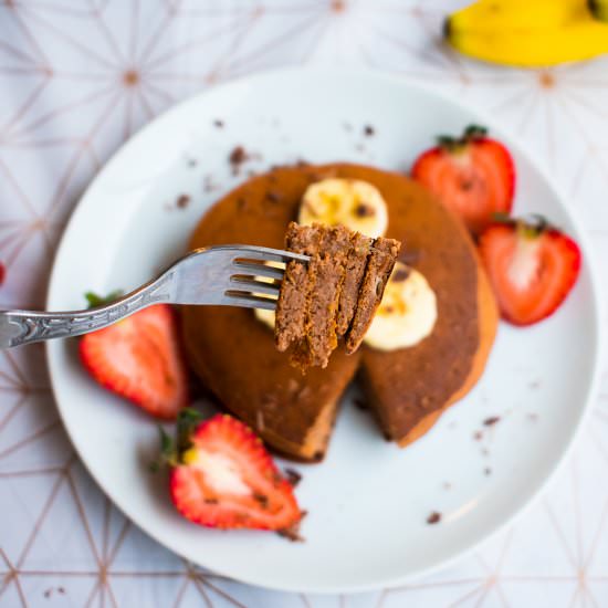 Chocolate Protein Pancakes