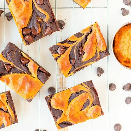 Pumpkin Swirl black Bean Brownies