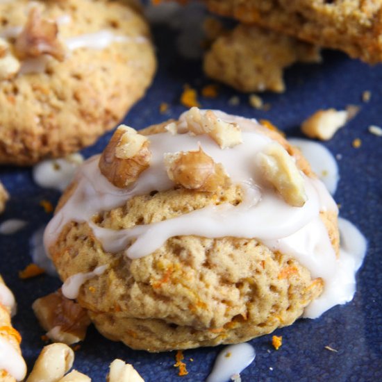 Carrot Cookies with Orange Icing