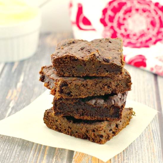 Applesauce & Spinach Brownies