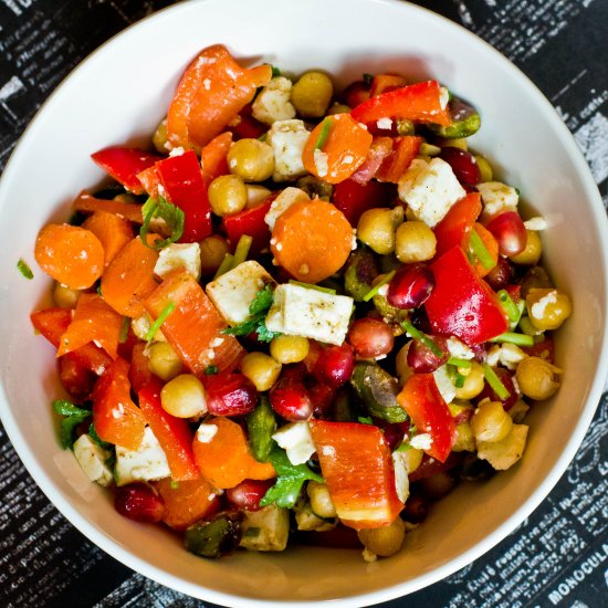 Chickpeas and carrot salad