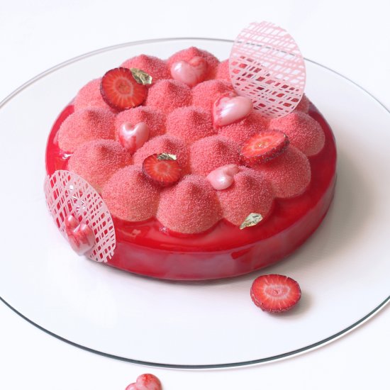 Strawberry Entremet Cake