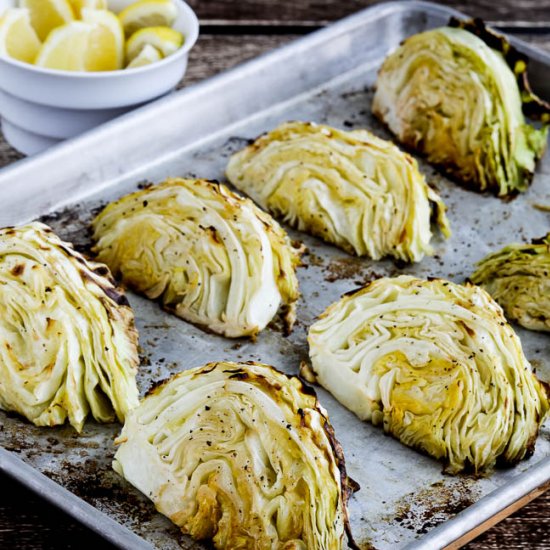 Roasted Cabbage with Lemon