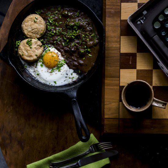 irish stout &mushroom gravy