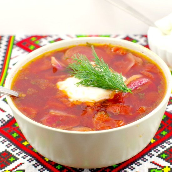 Ukrainian Shortcut Borscht