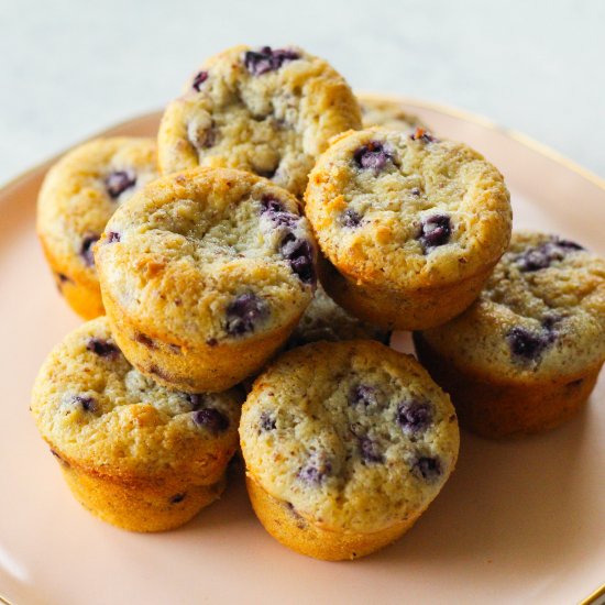 Super Moist Mini Blueberry Muffins