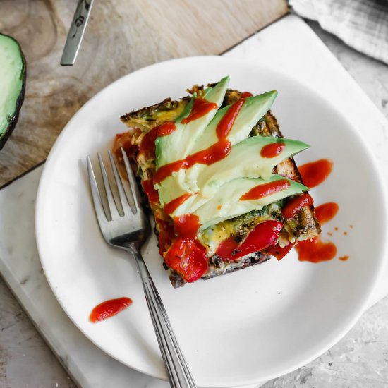 Tex Mex Egg Bake w/Black Bean Crust