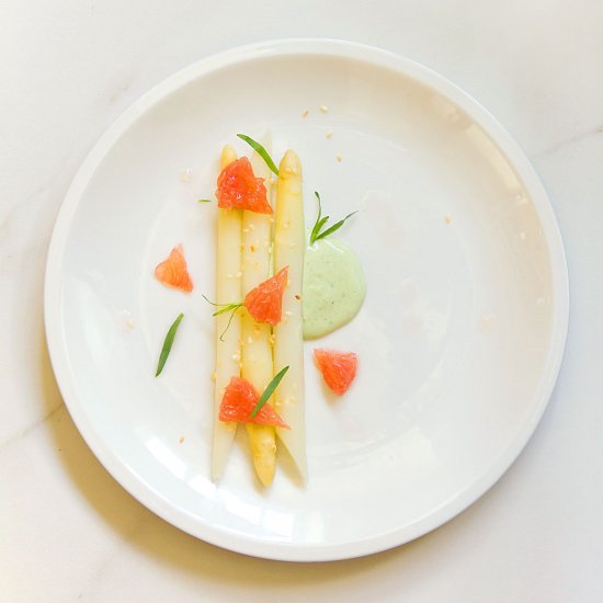 White Asparagus with Green Goddess