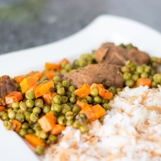 Lebanese Pea Stew with Rice