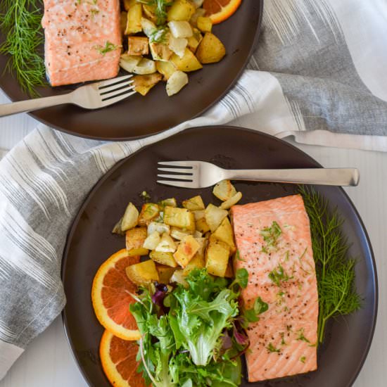 Roasted Salmon with Fennel