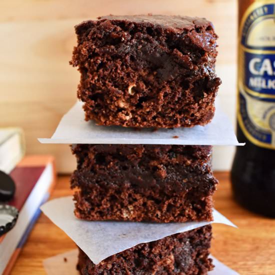 Boozy Chocolate Brownie Cakes