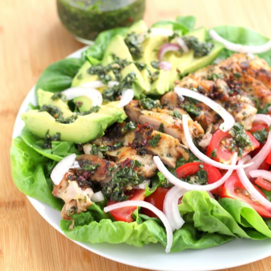 Chimichurri Chicken Avocado Salad