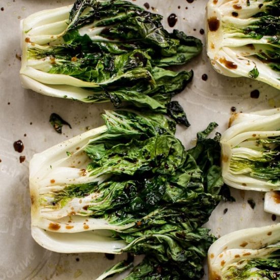 Easy Roasted Baby Bok Choy