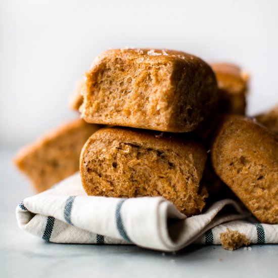 Honey Whole Wheat Dinner Rolls