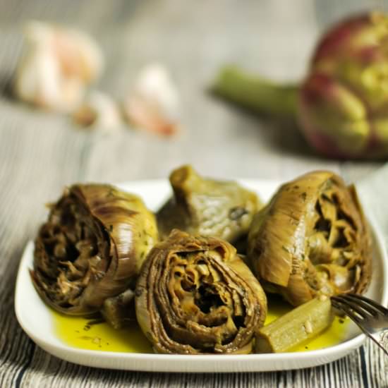 Roman Style Artichokes