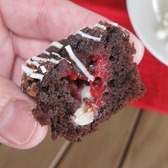 Chocolate Raspberry Brownie Cups