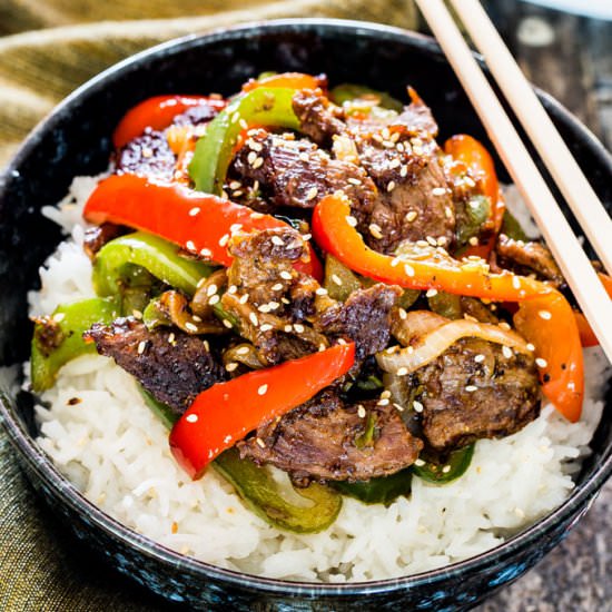 Asian Style Pepper Steak