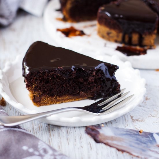 Cookie Crust Brownie Pie