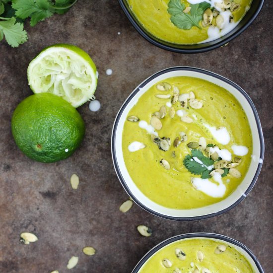 Avocado Soup with Pumpkin and Lime