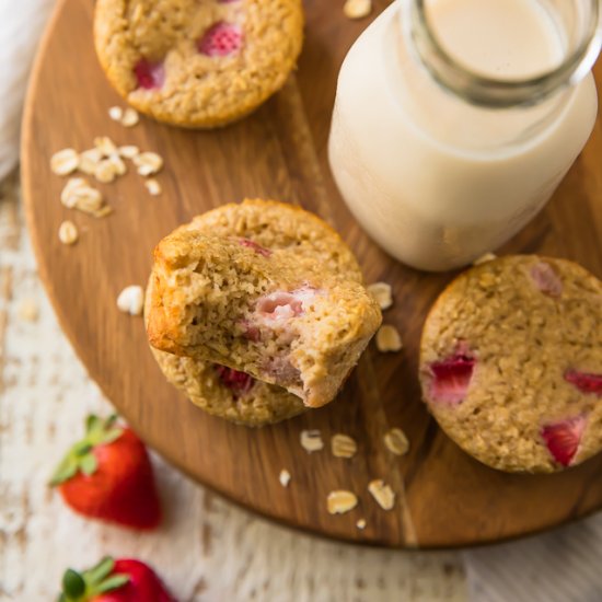 Strawberry Banana Protein Muffins