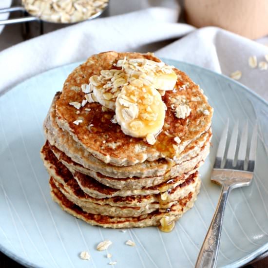 Oatmeal Banana Blender Pancakes