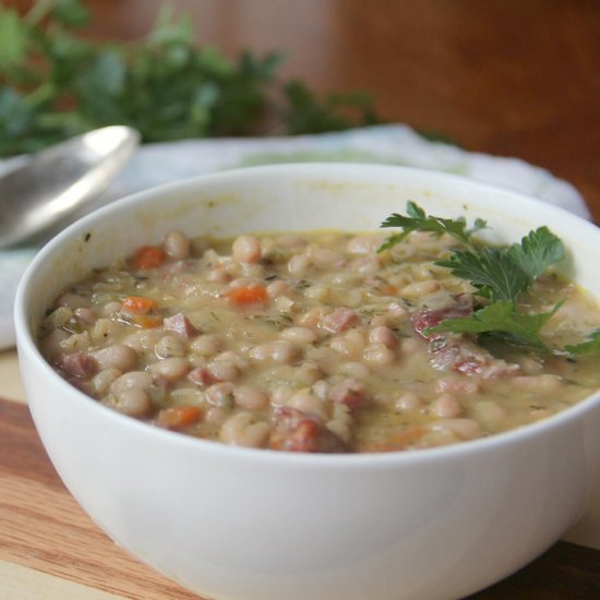 Navy Bean and Ham Soup