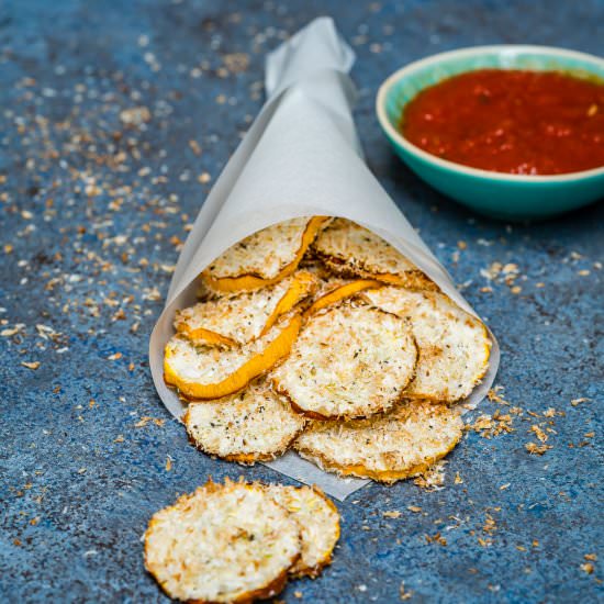 Zucchini Chips w/ Shredded Coconut