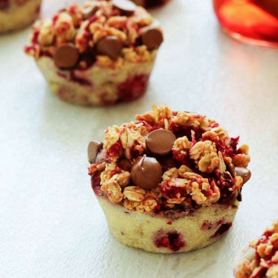 Raspberry Sweet Iced Tea Muffins