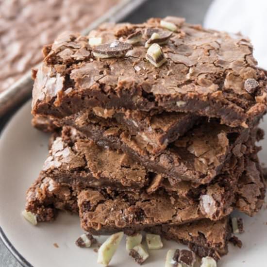 Homemade Mint Brownies