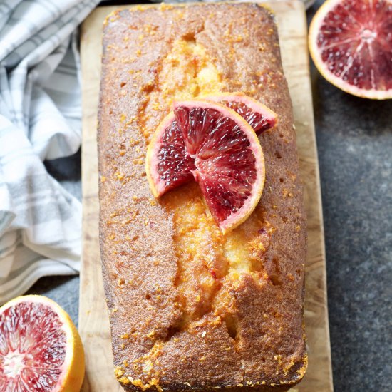 Easy Blood Orange Drizzle Cake