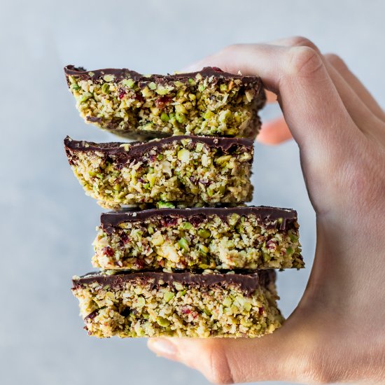 Cranberry Pistachio Oat Bars