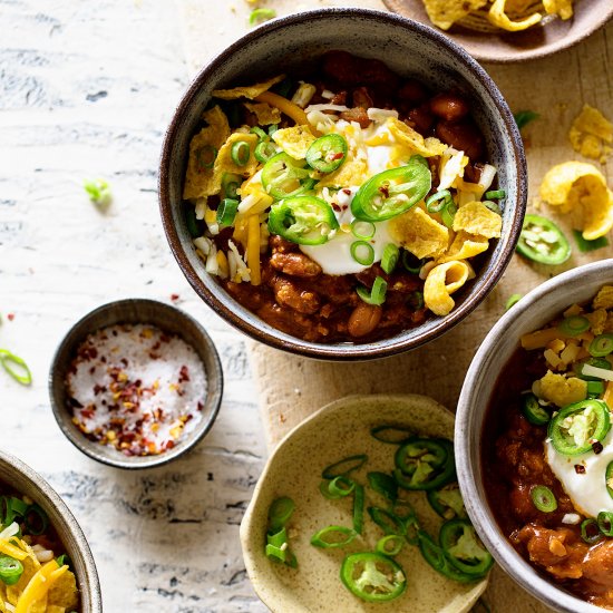 Slow Cooker Bone Broth Chili