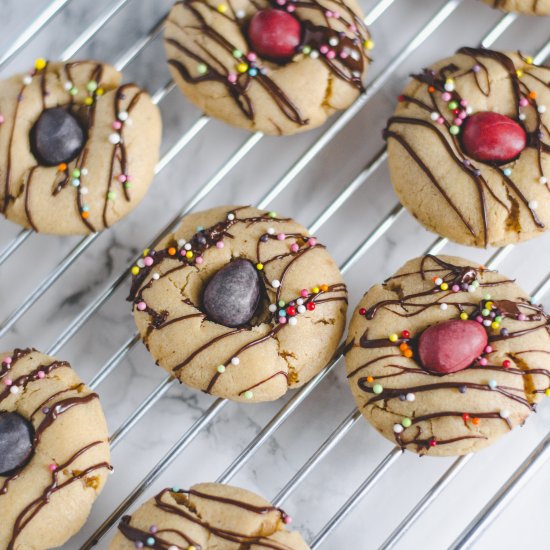 Peanut Butter Mini Egg Cookies