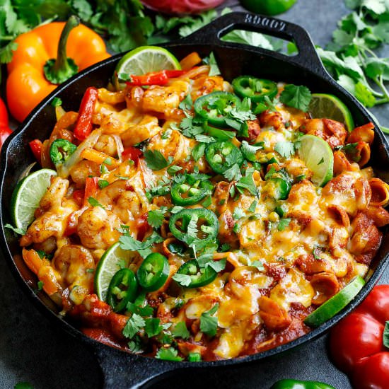 One-Pot Shrimp Fajita Pasta