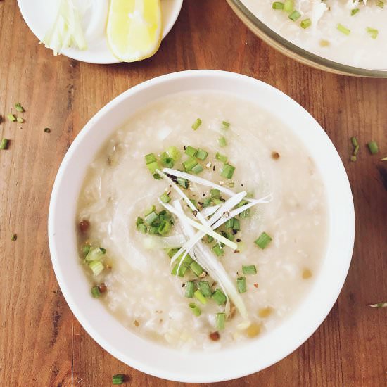 Chicken mung bean porridge