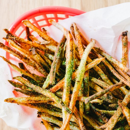 Oven Fries with Black Garlic Dip