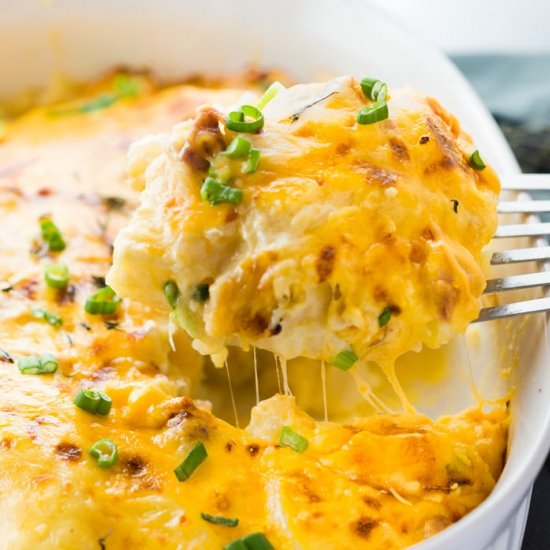 Cheesy Scalloped Potatoes with Ham