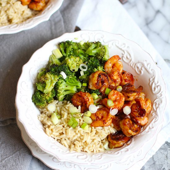 Easy Honey Sriracha Shrimp