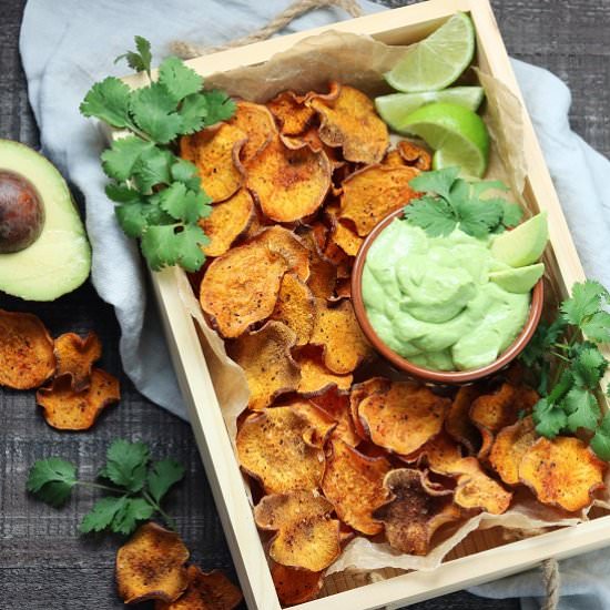 Baked Sweet Potato Chips