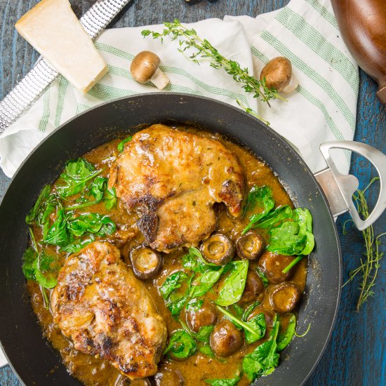 Pork Chops with Mushroom Gravy